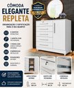 Ver imagem 2 de Cômoda Grande 5 Gavetas com Chave 1 Porta Repleta