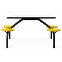 Ver imagem 4 de Mesa para Refeitório Fixa 4 Lugares MDP Branco de 25 mm - Assento Amarelo - 50303