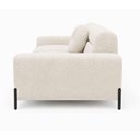 Ver imagem 2 de Sofá Arezzo 2 Lugares Fixo 150cm Bouclé Off White Pés Aço Preto Sallar Home