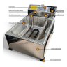 Fritadeira Elétrica a Óleo 7l Profissional + Escorredor:60/inox/220v - 13