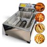 Fritadeira Elétrica a Óleo 7l Profissional + Escorredor:60/inox/220v - 14