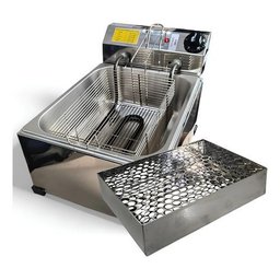 Fritadeira Elétrica a Óleo 7l Profissional + Escorredor:60/inox/220v - 1