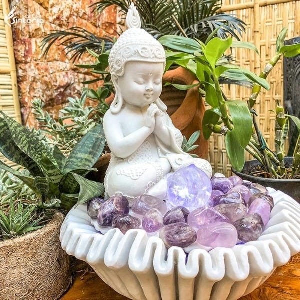 Fonte Buda Sanfonada em Marmorite 35 Cm Pequena - 3