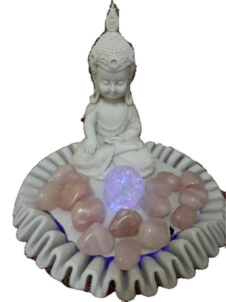 Fonte Buda Sanfonada em Marmorite 35 Cm Pequena - 1