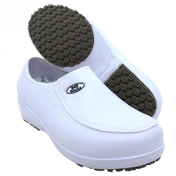 Sapato Unissex Profissional SoftWorks Lady Works Antiderrapante Trabalho C.A 40.293 EVA BB95 Branco  - 2