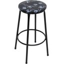 Ver imagem 2 de Kit Conjunto 3 banquetas em aço cor preto REFORÇADAS p/ balcão / area gourmet / churrasco / festa as