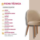 Ver imagem 4 de Conjunto Suíça com 2 Cadeiras Madeira Moderna Mobília Veludo Bege / Imbuia Nat.