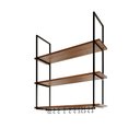 Ver imagem 2 de Nicho de Teto Indústrial Denver 95cm Preto e Freijó - Cor: Preto