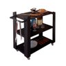 Carrinho Bar Adega Mesa Auxiliar De Apoio Churrasqueira Cozinha Sala Multiuso Preto - 2