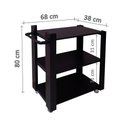 Ver imagem 5 de Carrinho Bar Adega Mesa Auxiliar De Apoio Churrasqueira Cozinha Sala Multiuso Preto