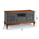 Ver imagem 4 de Rack para Sala com Pés Luis Xv 2 Portas 1 Gaveta e Nicho Hannover 60811 Linz Móveis - Cinza/imbuia