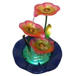 Fonte de Água Cascata Decorativa Grande Metal Flores para Jardim e Casa (ft-m) - 1