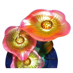 Fonte de Água Cascata Decorativa Grande Metal Flores para Jardim e Casa (ft-m) - 2