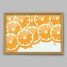 Quadro Cozinha Laranjas Desenho - 90x60cm - Moldura Caixa Madeira - 1