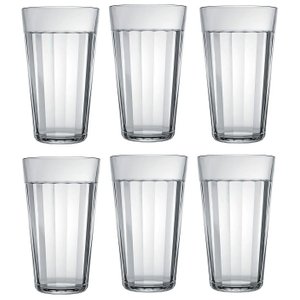 Jogo 6 Copo Americano em Vidro Long Drink 450ml Nadir