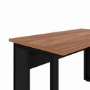 Ver imagem 6 de Mesa de Trabalho Industrial 150 cm X 60 cm Tampo Encorpado 25 mm F5 Office Cor:Nogal com Preto