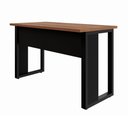 Ver imagem 4 de Mesa de Trabalho Industrial 150 cm X 60 cm Tampo Encorpado 25 mm F5 Office Cor:Nogal com Preto