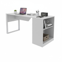 Ver mais imagens de Mesa para Escritório 160cm com Prateleiras Laterais Reversíveis ME4182 Branco - Tecnomobili