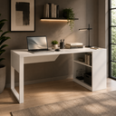 Ver imagem 1 de Mesa para Escritório 160cm com Prateleiras Laterais Reversíveis ME4182 Branco - Tecnomobili
