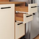 Ver imagem 5 de Balcão Gabinete para Pia 120 cm 3 Portas 2 Gavetas Granada Off White Casamia
