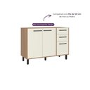 Ver imagem 7 de Balcão Gabinete para Pia 120 cm 3 Portas 2 Gavetas Granada Off White Casamia