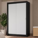 Ver imagem 1 de Guarda-roupa Solteiro 2 Portas de Correr 4 Gavetas Preto/branco Vivare Plus Madesa