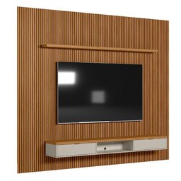 Painel Ripado Modular para Tv até 75 Polegadas 1 Nicho 1 Prateleira 2 Portas - 6