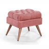 Puff Gales Pé Palito - Suede Rosê - 1