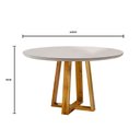 Ver imagem 6 de Conjunto Sala de Jantar Natalle 4 Lugares Mesa Redonda Tampo Em Vidro 1,0m e 4 Cadeiras Móveis Mundi