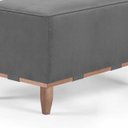 Ver imagem 2 de Puff Decorativo Retangular Pé em Madeira - Cinza