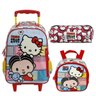 Mochila Escolar De Rodinha Mônica Hello Kitty BFF + Lancheira + Estojo - Rosa - 1