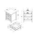 Ver imagem 7 de Cômoda 6 Gav+2 Mesas de Cabeceira Ditália Dm-217 Dm-111 Cor:branco