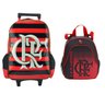 Mochila Escolar Rodinha Flamengo Mengao + Lancheira Térmica - Preto - 1