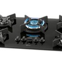 Ver imagem 2 de Fogão Cooktop Fischer 5q Gás Tripla Chama Infinity Mesa Vidro Preto