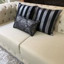 Ver imagem 2 de Capa de Almofada Jacquard Luxo Listrado 45x45cm