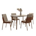 Ver imagem 2 de Conjunto Sala de Jantar 4 Cadeiras San Lorenzo Carraro  