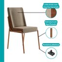 Ver imagem 7 de Conjunto Sala de Jantar 4 Cadeiras San Lorenzo Carraro  