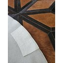 Ver imagem 3 de Tapete de Couro Natural Mandala Vermelho Preto Angus 1,60 Diametro