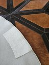 Ver imagem 3 de Tapete de Couro Natural Mandala Vermelho Preto Angus 1,60 Diametro