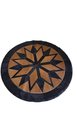 Ver imagem 2 de Tapete de Couro Natural Mandala Vermelho Preto Angus 1,60 Diametro