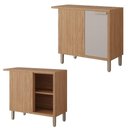 Ver imagem 5 de Balcão de Cozinha 100%mdf 92x52cm de Canto 1 Porta Eloise Mgm Móveis Freijó/off White
