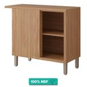 Ver imagem 2 de Balcão de Cozinha 100%mdf 92x52cm de Canto 1 Porta Eloise Mgm Móveis Freijó/off White