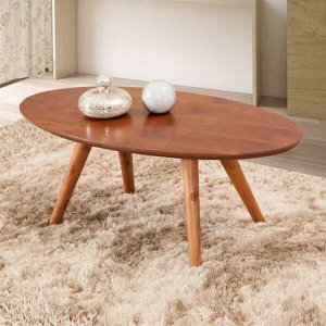 Mesa de Centro Oval em Madeira