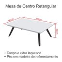 Ver imagem 3 de Mesa de Centro Retangular Laqueada com Vidro - Off White