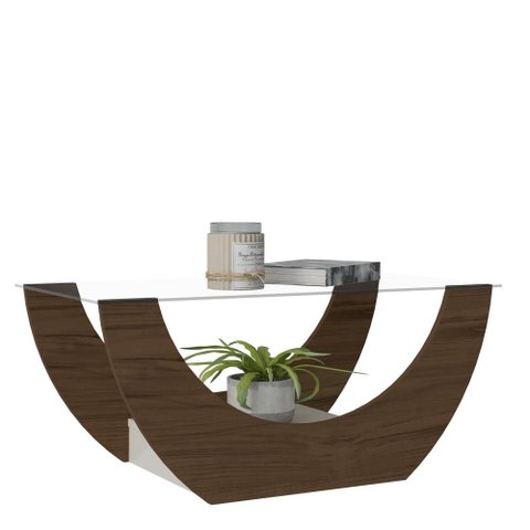 Mesa de Centro Onda Amendoa/Off White Artely