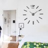 Relógio D Parede Grande 3d Sala Adesivo Decoração Tracinhos - Cinza - Tracinho Cinza - 1