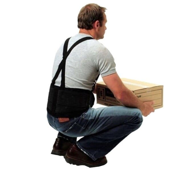 Colete postural lombar cinta ergonomica proteção da coluna reforcada abdominal dor costas - 3