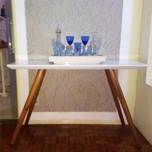 Aparador Laqueado com Vidro 1,20M - Branco