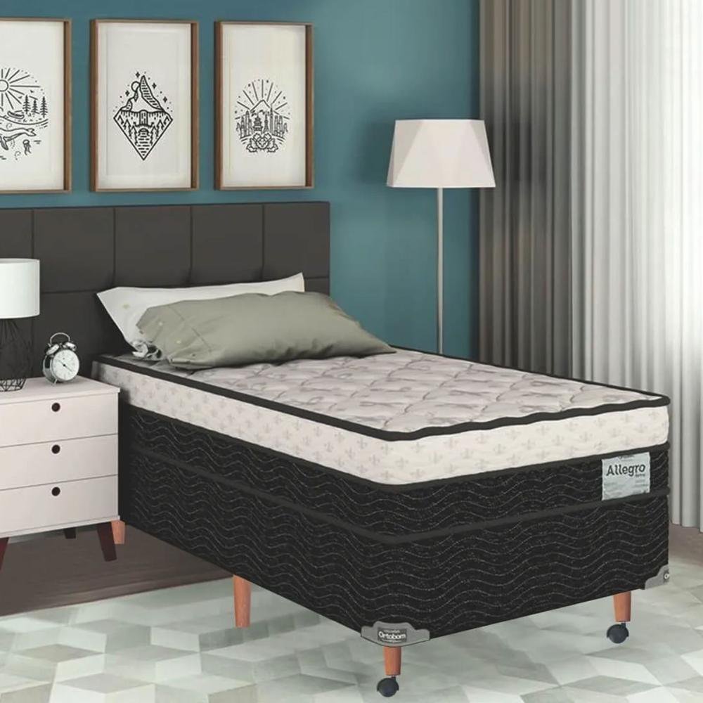 Conjunto 4 Pés para Cama Box Casal com Rodizio para Moveis Box Solteiro 13cm Dimader Mel - 4