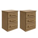 Ver imagem 1 de Kit 2 Mesas de Cabeceira Baião Amêndoa - Móveis Lopas